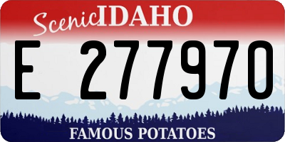 ID license plate E277970