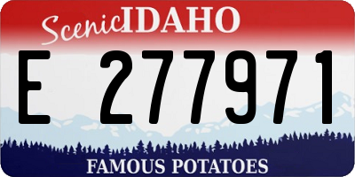 ID license plate E277971
