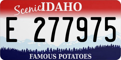 ID license plate E277975
