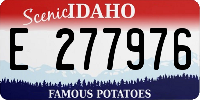 ID license plate E277976