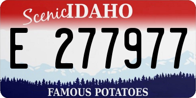 ID license plate E277977