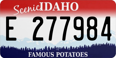 ID license plate E277984