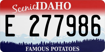 ID license plate E277986