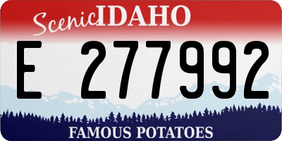 ID license plate E277992