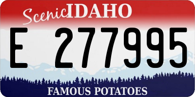 ID license plate E277995