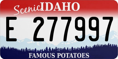 ID license plate E277997