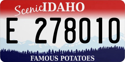 ID license plate E278010