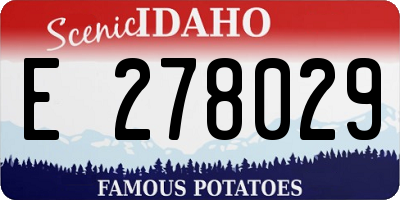ID license plate E278029