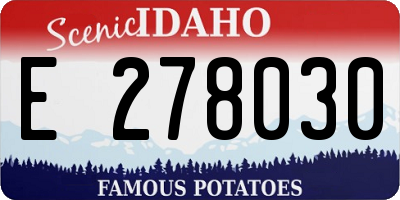 ID license plate E278030