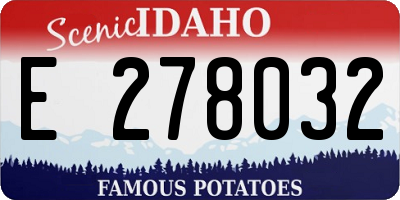 ID license plate E278032