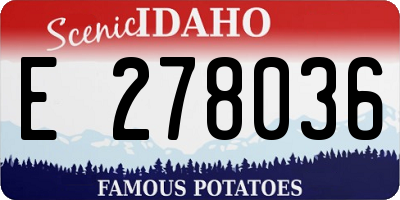 ID license plate E278036