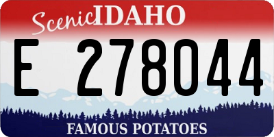 ID license plate E278044