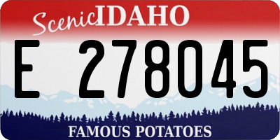 ID license plate E278045