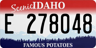 ID license plate E278048