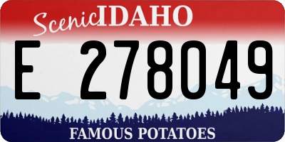 ID license plate E278049
