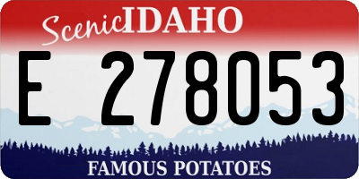 ID license plate E278053
