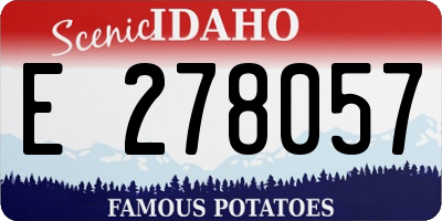 ID license plate E278057