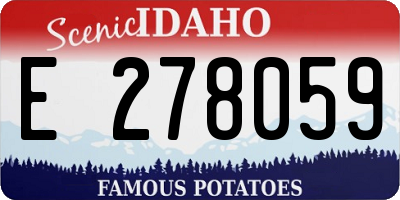 ID license plate E278059