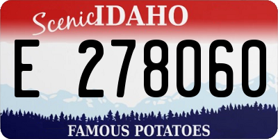 ID license plate E278060