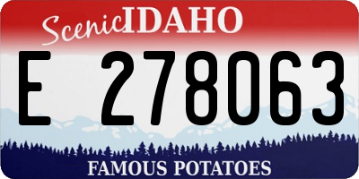 ID license plate E278063