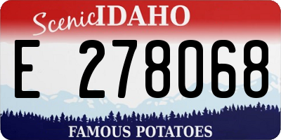 ID license plate E278068
