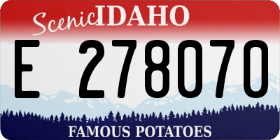 ID license plate E278070