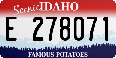 ID license plate E278071