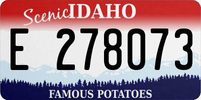ID license plate E278073