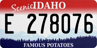 ID license plate E278076