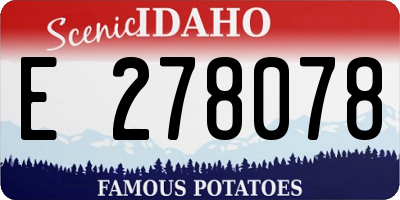 ID license plate E278078