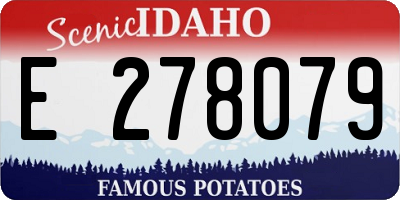 ID license plate E278079
