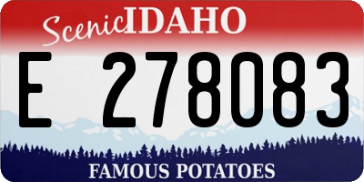 ID license plate E278083