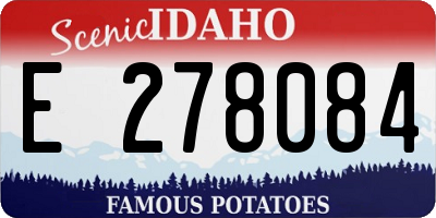ID license plate E278084