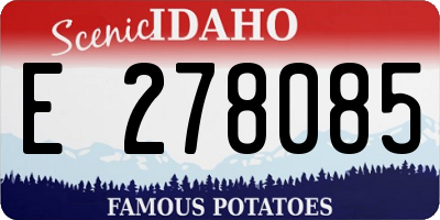 ID license plate E278085