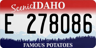 ID license plate E278086