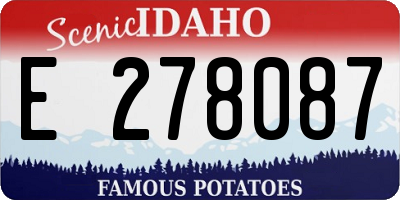 ID license plate E278087