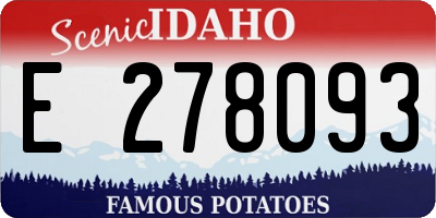 ID license plate E278093