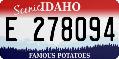 ID license plate E278094