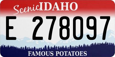 ID license plate E278097