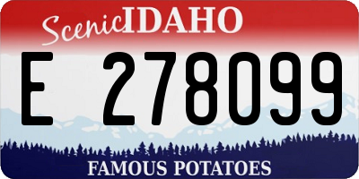 ID license plate E278099