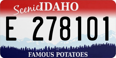 ID license plate E278101