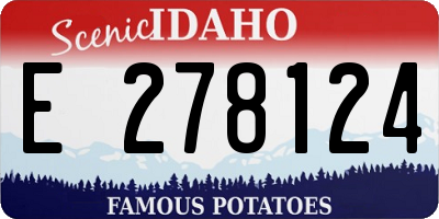 ID license plate E278124