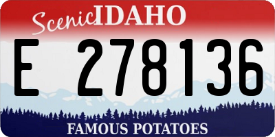 ID license plate E278136