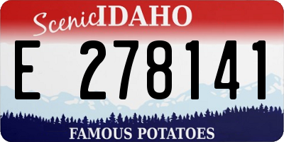 ID license plate E278141