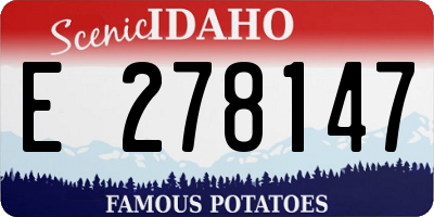 ID license plate E278147