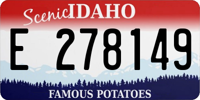 ID license plate E278149