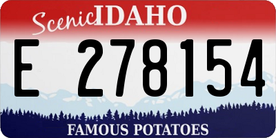 ID license plate E278154