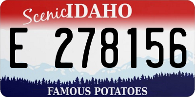 ID license plate E278156