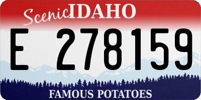 ID license plate E278159