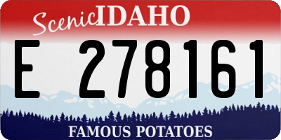ID license plate E278161